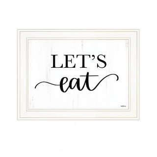 Lets Eat 2 White Framed Print Wall Art - Bed Bath &amp; Beyond - 39740236