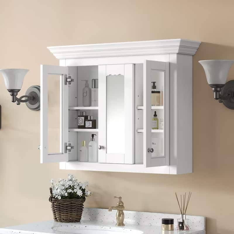35" Bathroom Medicine Cabinet with Mirror