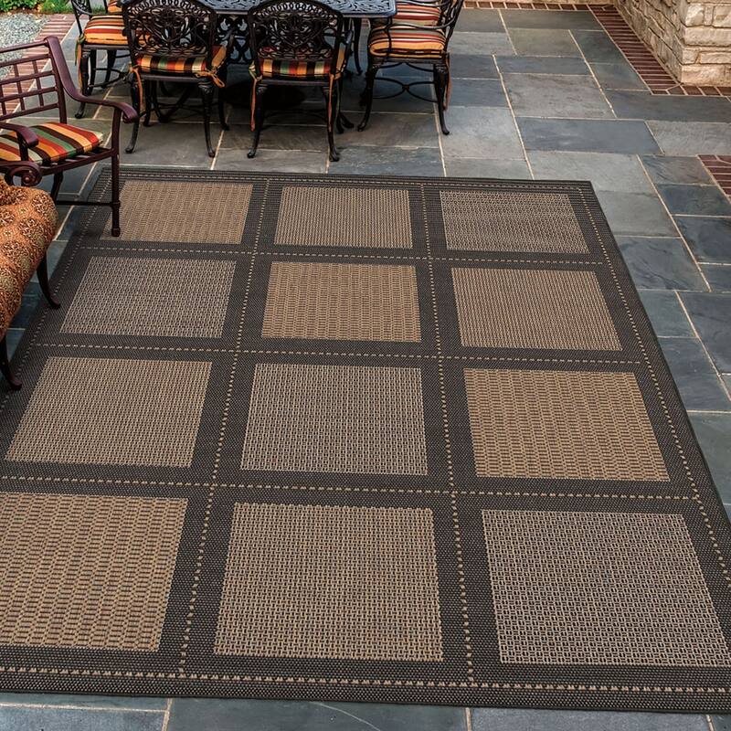 Dream Decor Rugs Pergola Checkers Indoor Outdoor Area Rug