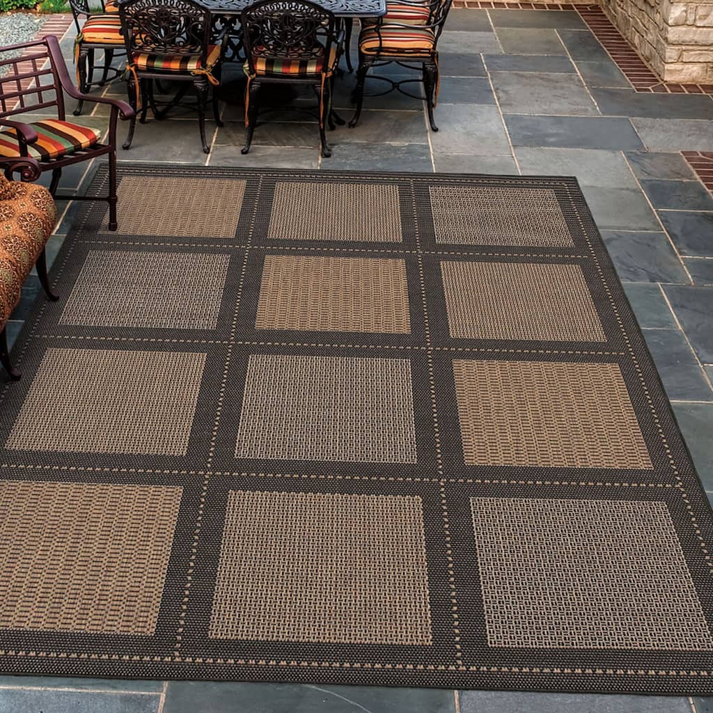 Dream Decor Rugs Pergola Checkers Indoor Outdoor Area Rug