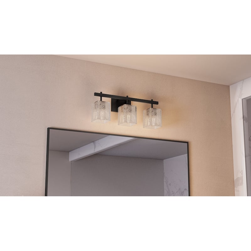 Brenthouse 3-Light Matte Black Bath Light