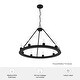 preview thumbnail 9 of 9, Hunter 30" Saddlewood 9-Light Chandelier - Dining Room, Entry - Farmhouse, Industrial, Wagon Wheel