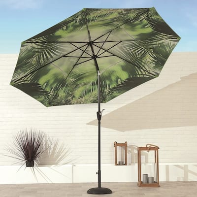Palm Print Crank & Tilt Umbrella