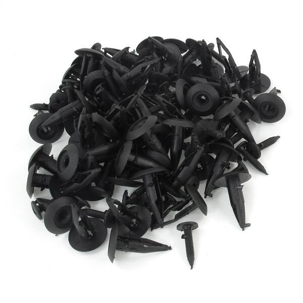 Unique Bargains Vehicle Car Door Fender 6mm Hole Expanding Plastic Rivets Fastener 100 Pcs Bed
