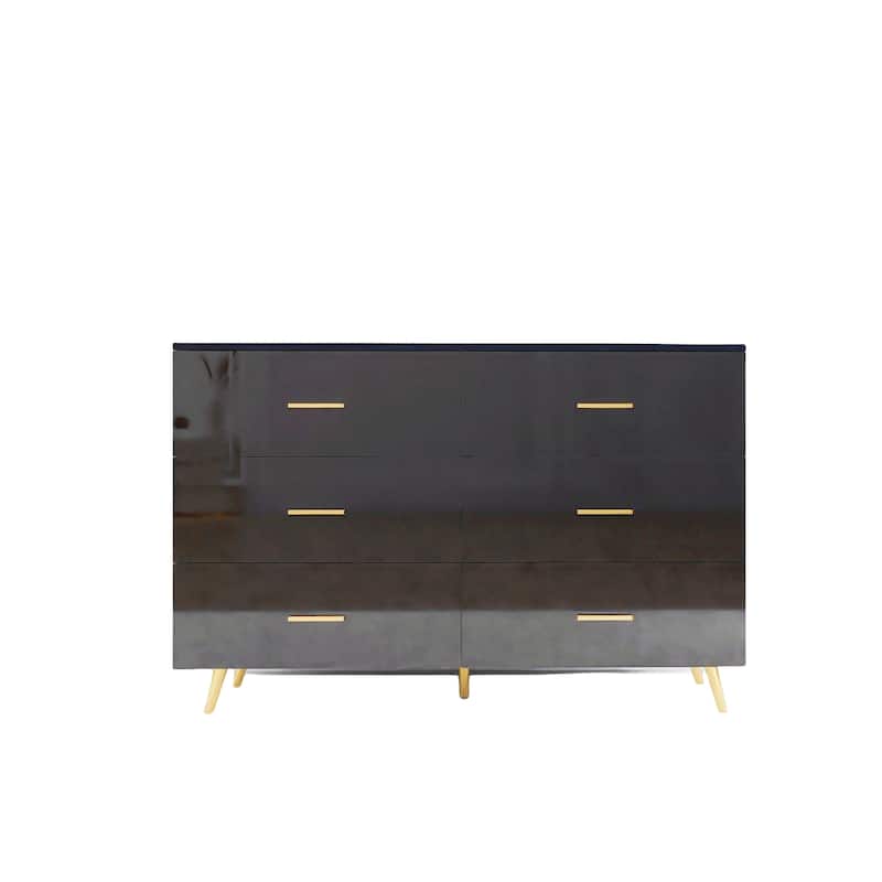 High Glossy Surface 6 Drawers Chest of Drawer