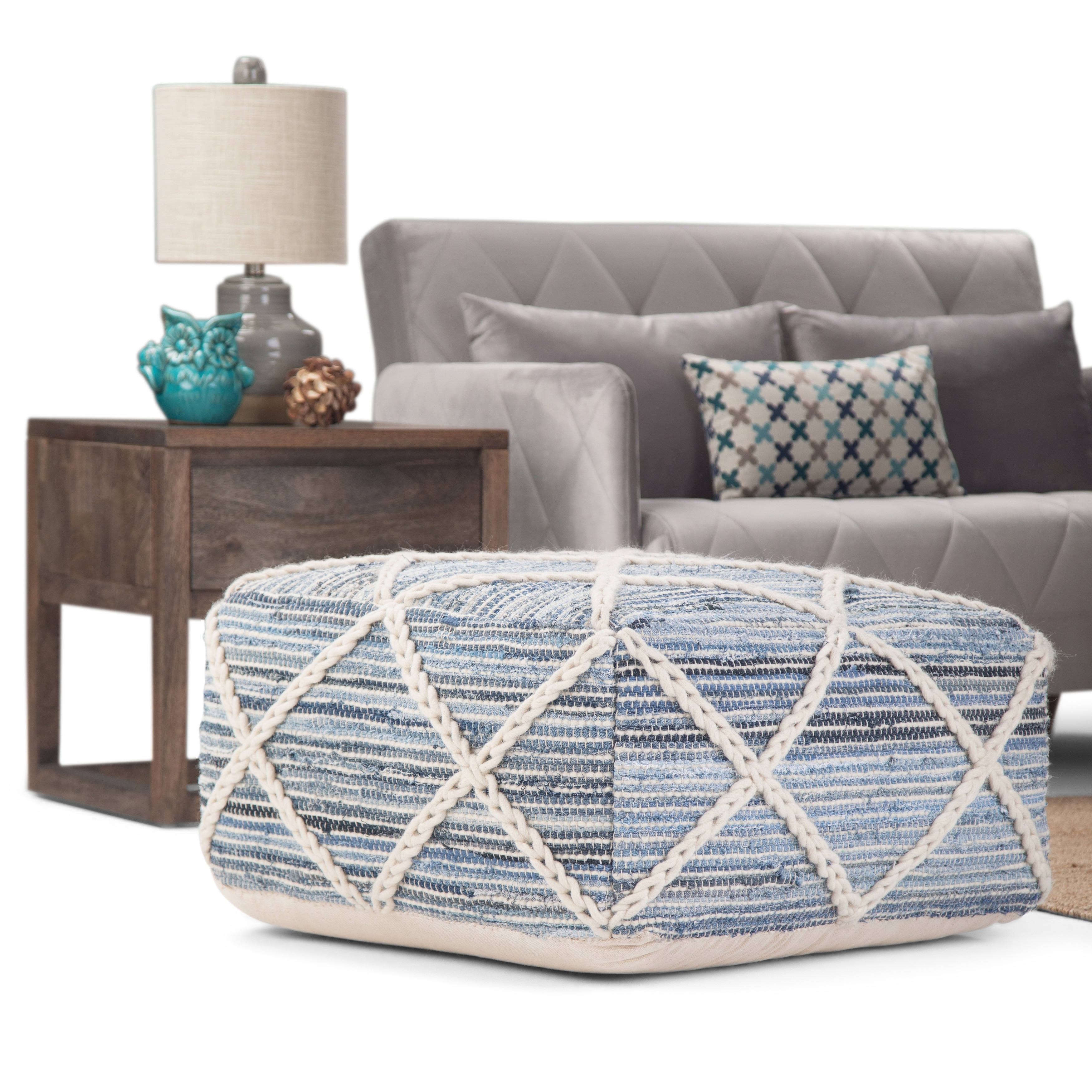 WYNDENHALL Woodley Square Pouf
