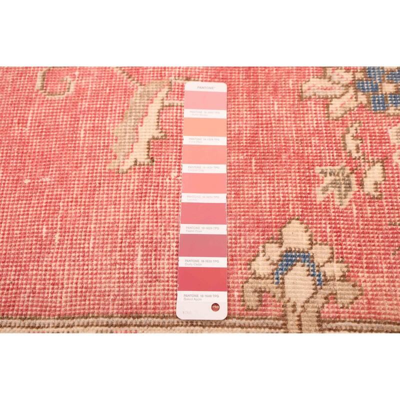 ECARPETGALLERY Hand-knotted Antalya Vintage Light Red Wool Rug - 9'9 x 12'10