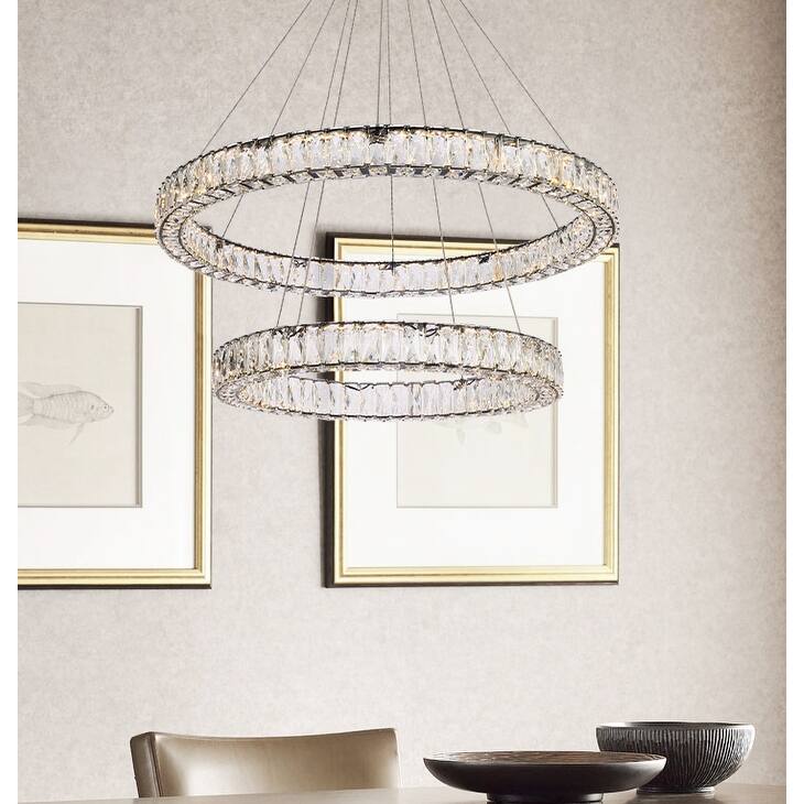 Indigo Home 36 inch LED double ring chandelier