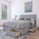 preview thumbnail 1 of 20, Lucas Contemporary Upholstered Queen Storage Bed Grey - Queen