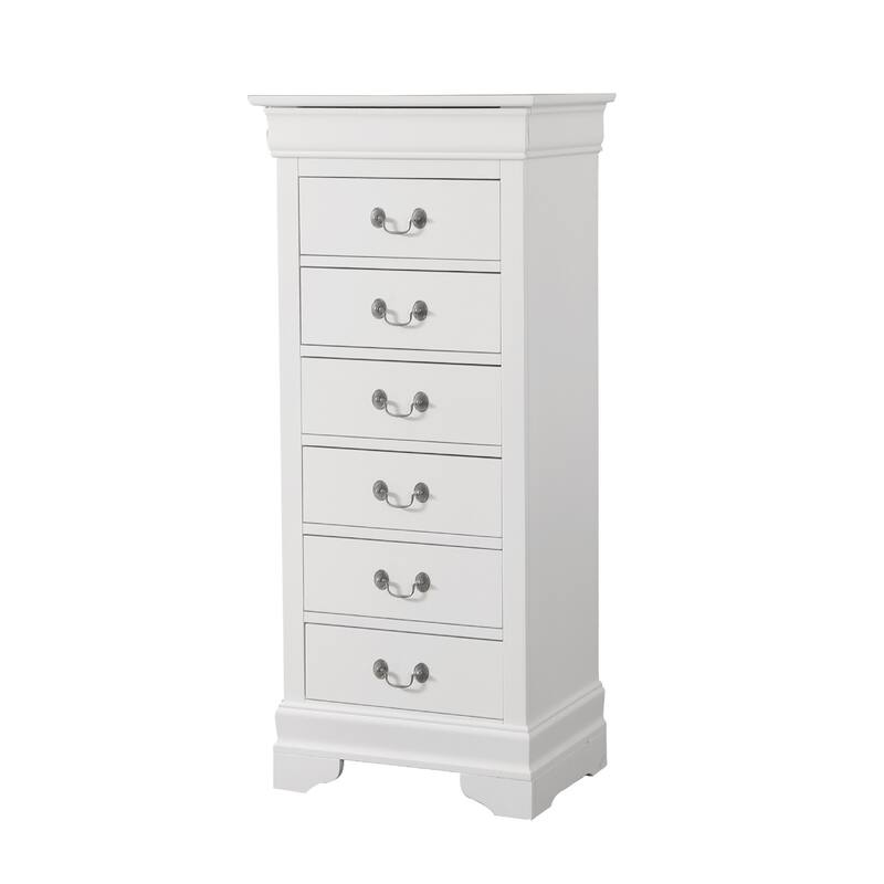 7-Drawer Wooden Bedroom Chest - 51" - White