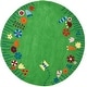 preview thumbnail 10 of 13, SAFAVIEH Handmade Kids Tilina Wool Rug 4' Round - Green/Multi - Round