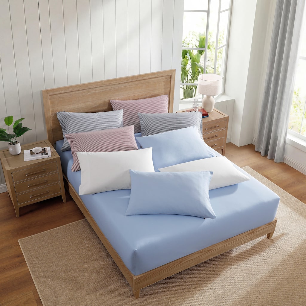 Tommy Hilfiger Hilfiger Essentials Cotton Fitted Sheets and Pillowcase Sets
