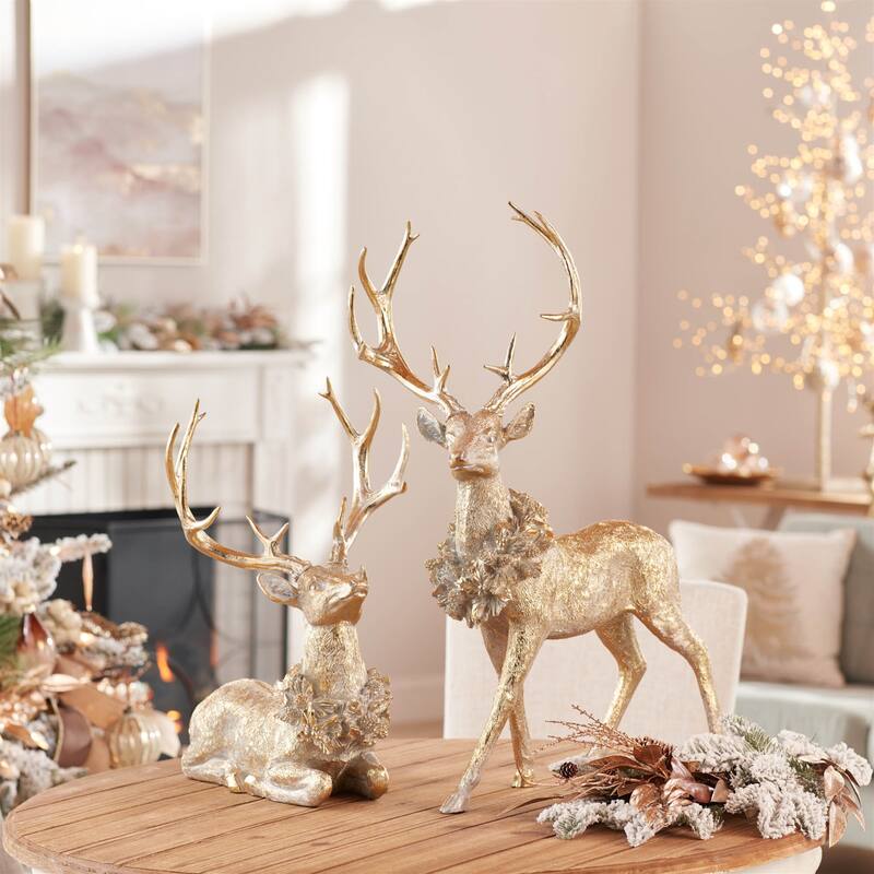 Holidya Deer Figurine (Set of 2) - N/A