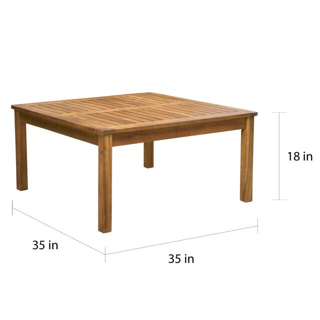Perla Outdoor Acacia Wood Coffee Table by Christopher Knight Home