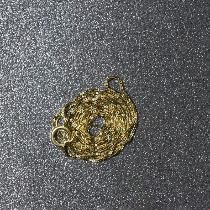 MayaMila 10k Yellow Gold Classic Box Chain 0.45mm
