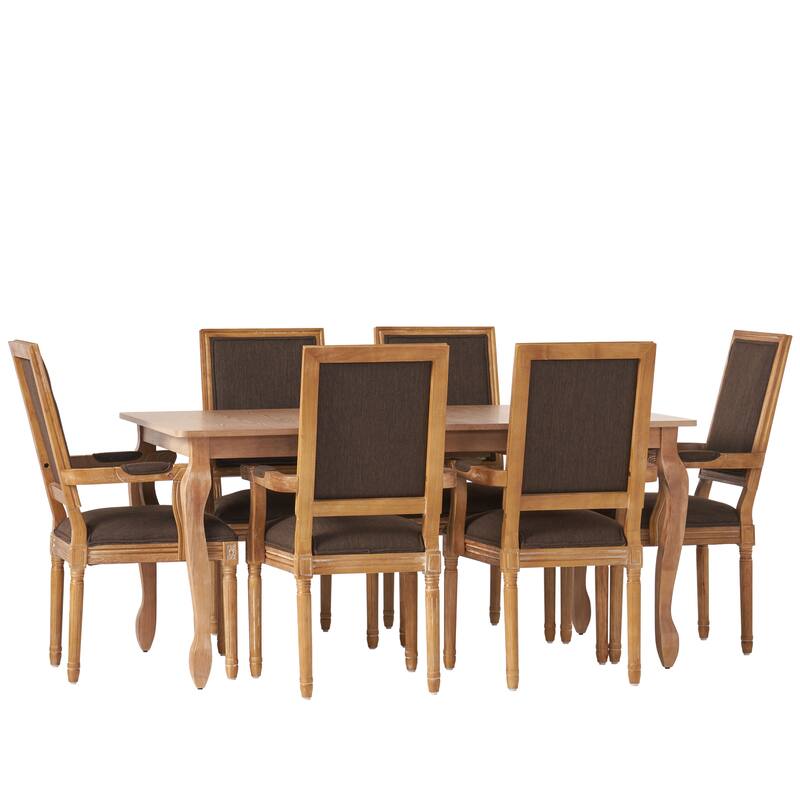 Marlette Upholstered Expandable 7 Piece Dining Set by Christopher Knight Home