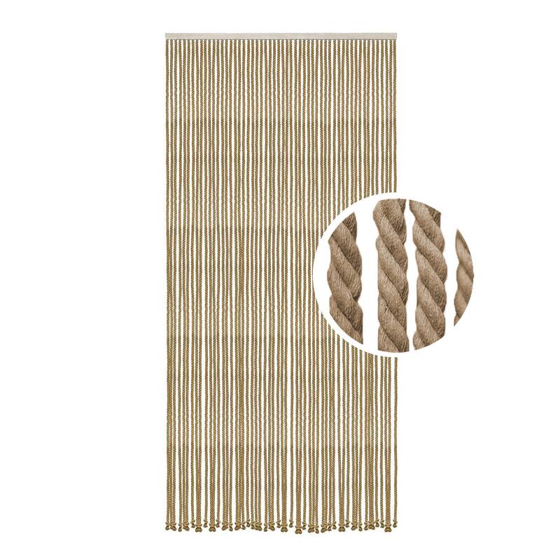 Braided Cotton/Polyester Rope Door Curtain 54 Strings 79" H x 36" W - 79" H x 36" W x 0.8" D