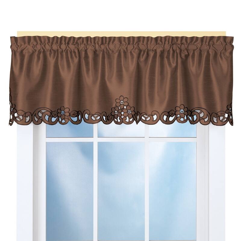 Elegance Scroll Cut-out Window Valance - 58" WIDE