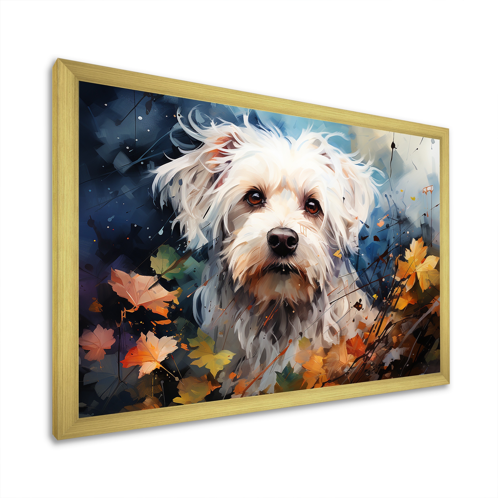 Designart Popart Maltese Magic Animals Dog Framed Wall Art Living Room Bed Bath Beyond 40206072