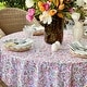 preview thumbnail 1 of 3, Beatrice pink and green round tablecloth 60" Round