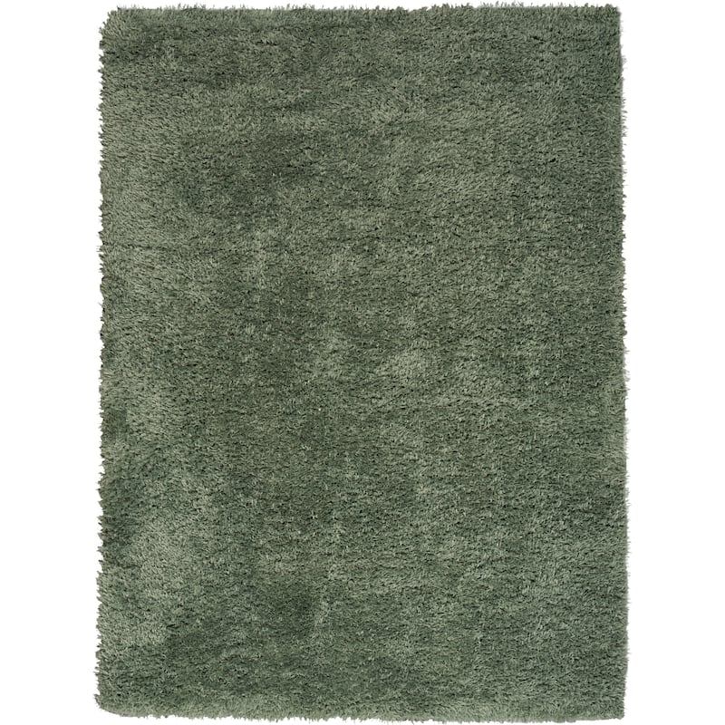 Nourison Lush Shag Contemporary Solid Shag Area Rug