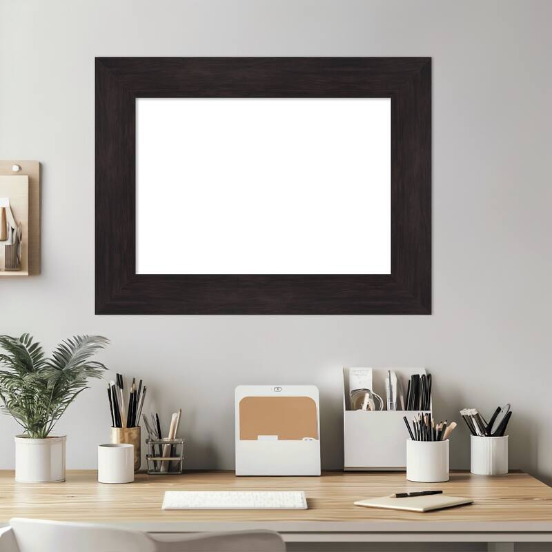 Amanti Art Furniture Espresso Framed Dry Erase Magnetic Board