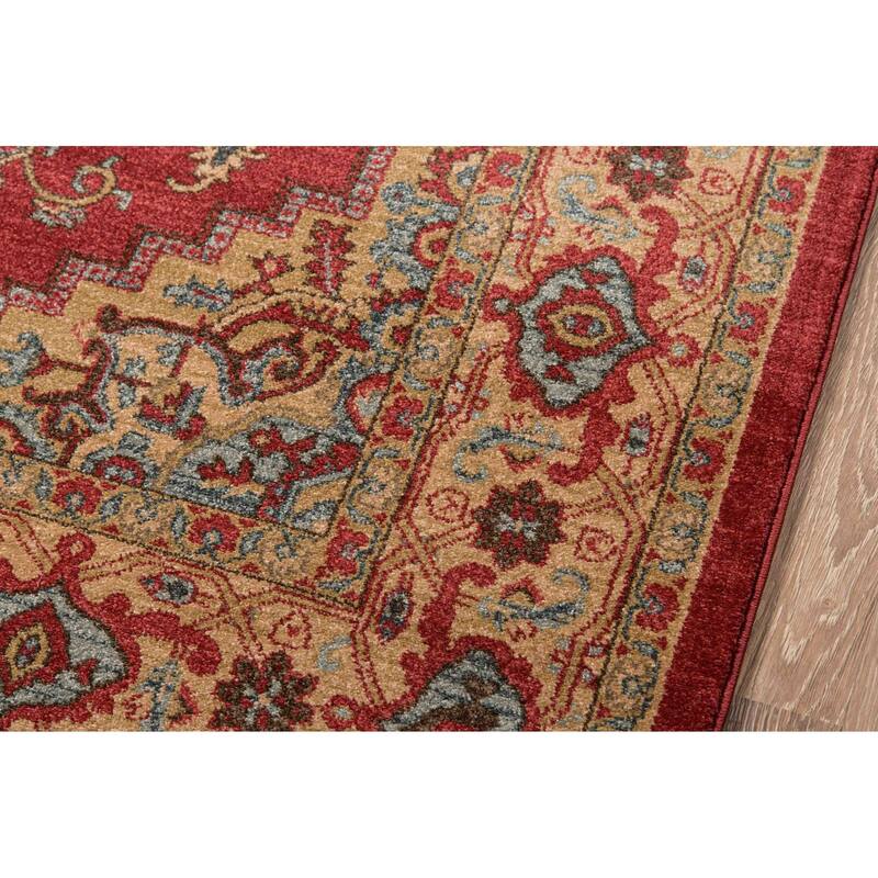 ECARPETGALLERY Machine Woven Elara Red Area Rug - 9'3 x 12'6