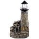preview thumbnail 3 of 6, Design Toscano Seaside Lighthouse LED Illuminated Cascading Garden Fountain