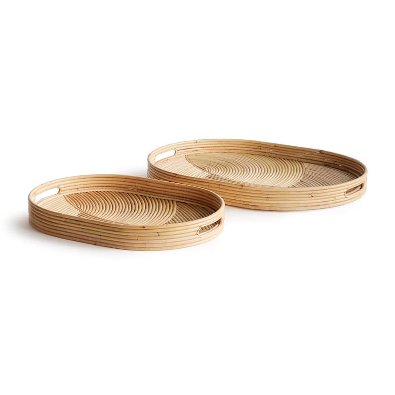 Jelani Cane Trays - Oval