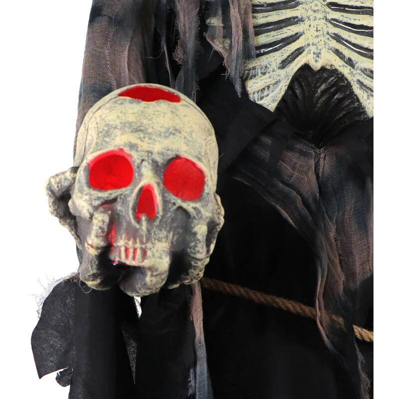 Haunted Hill Farm 7-Ft. Tall Khronos the Rotting Reaper, Premium Talking Halloween Animatronic, Plug-In