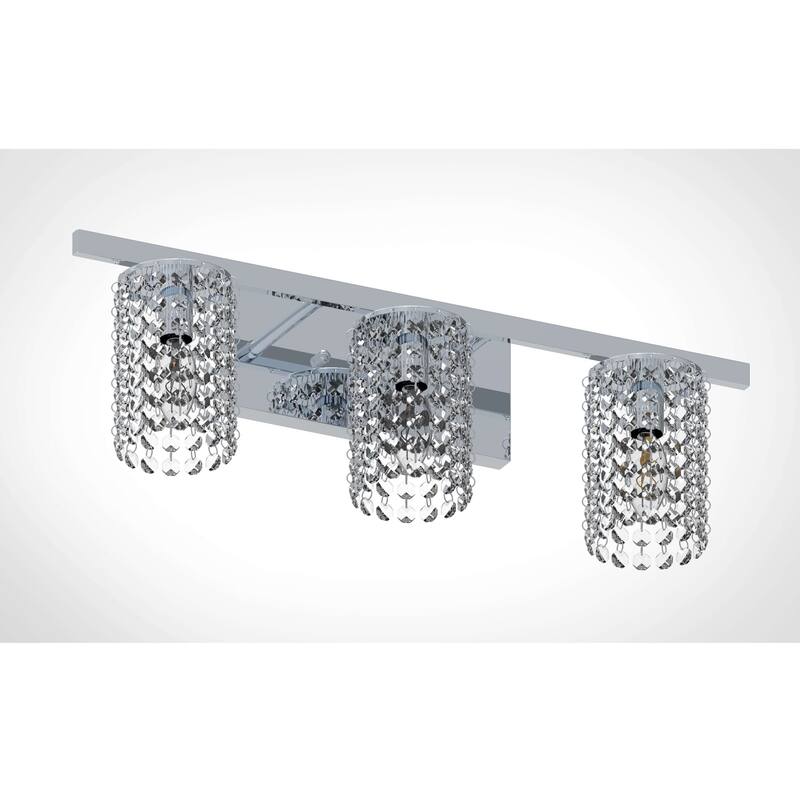 Silver Orchid Tracy 3-light Round Shade Wall Sconce