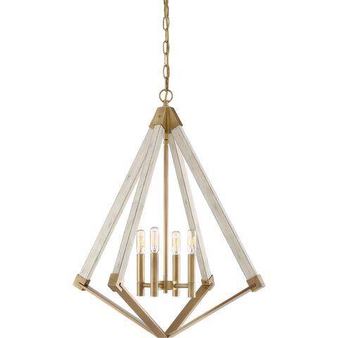 Strick & Bolton Joplin Weathered Brass Geometric Chandelier