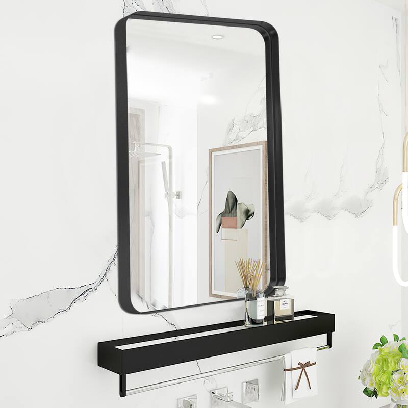 Modern Deep Rectangle Round Corner Wall Mirrors for Bathroom Mirror
