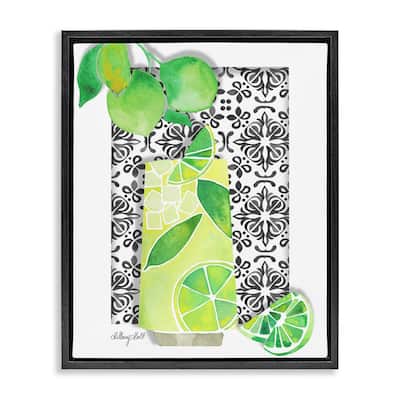 Stupell Mediterranean Mojito Drink Framed Floater Canvas Wall Art Design By Hillary Holt
