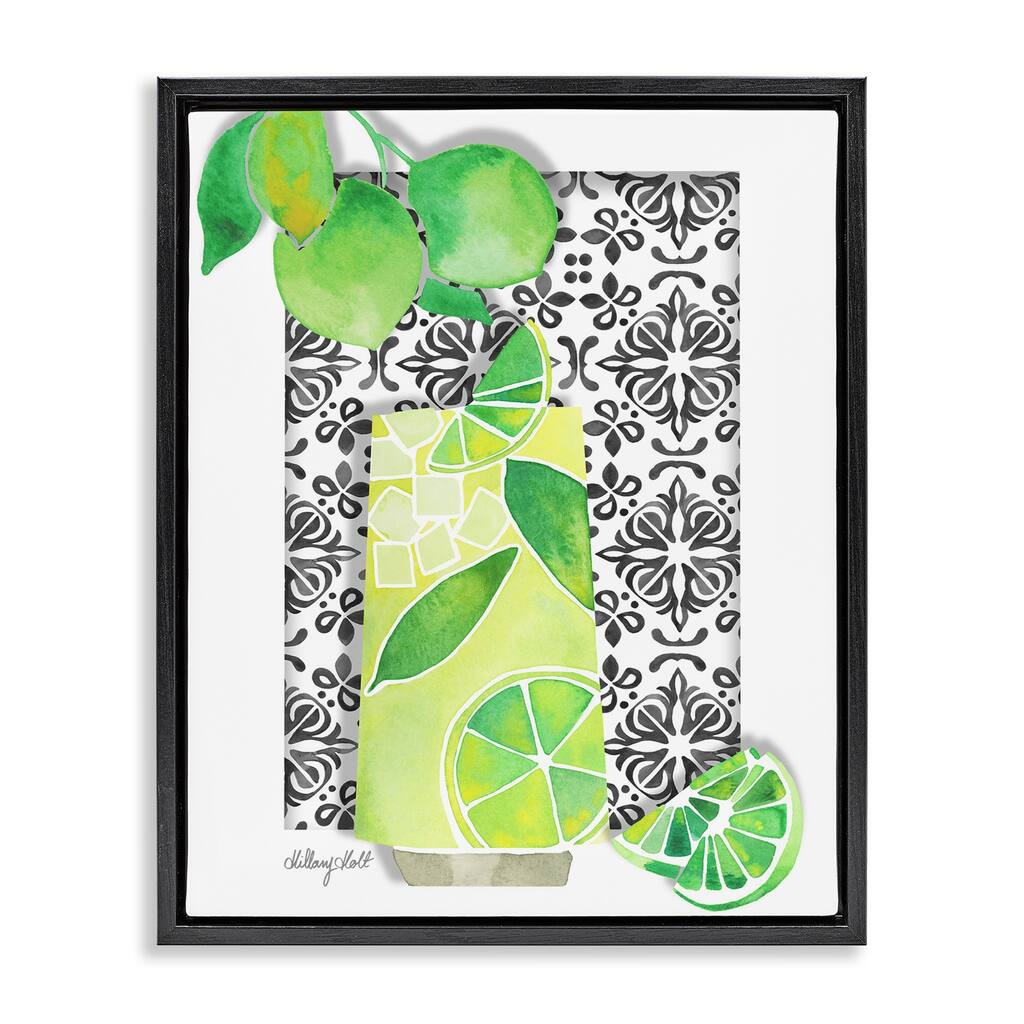 Stupell Mediterranean Mojito Drink Framed Floater Canvas Wall Art Design By Hillary Holt