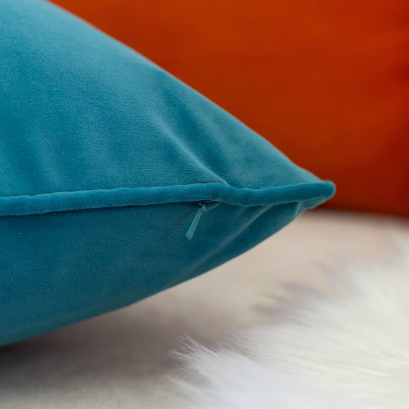 Elisa Velvet 20" Square Decorative Throw Pillow 2PK