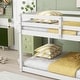 preview thumbnail 15 of 95, Low Loft Bed with Ladder, Solid Rubber Wooden Bed Frame for Multi Children, Floor Bed - Available with or without Slats
