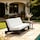 Outdoor Water Resistant Teak Conversation Set With Cushions (Set of 2 ...