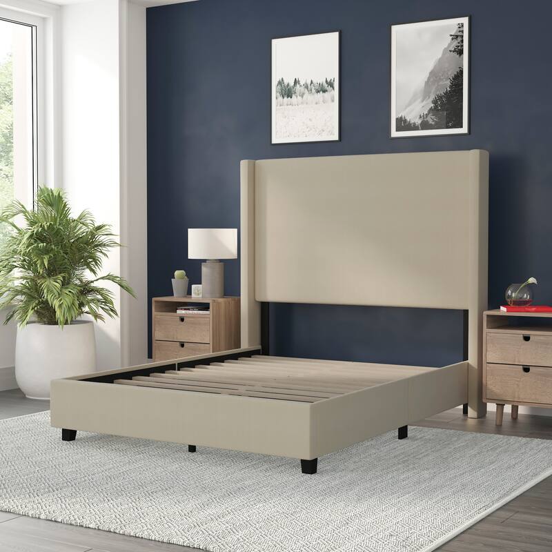 Flash Furniture FFIF51590 Ursulina Full Wood Platform Bed Frame with