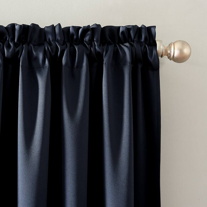 Sun Zero Oslo Home Theater 100% Blackout Rod Pocket Curtain Panel, Single Panel