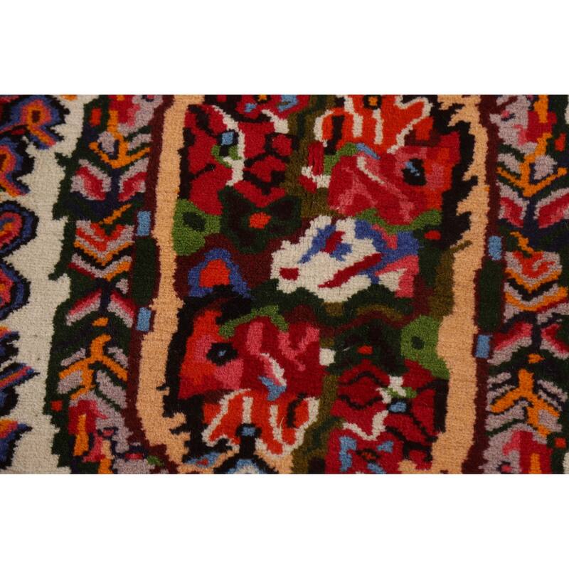 Hand Knotted Oriental 100% Wool Carpet Traditional Floral Red Bakhtiari Area Rug - 4' 6'' X 3' 5''
