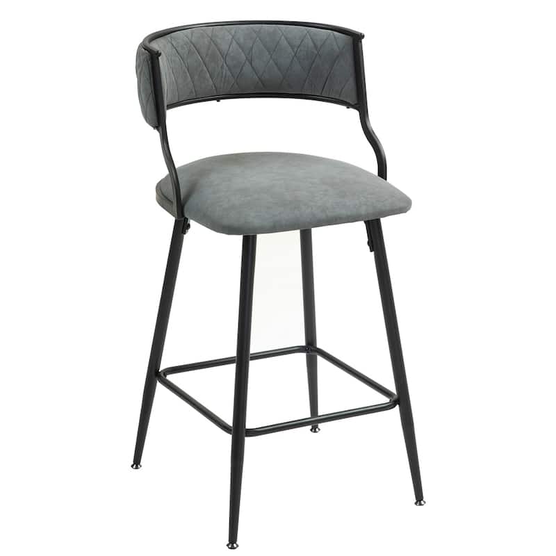 26'' Counter Height Bar Stools PU Cover Kitchen Island Counter Stool