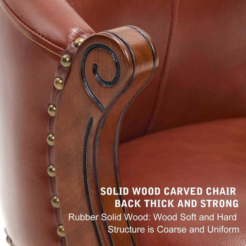 Adjustable Height Cow Print Leather Swivel Bar Stool with Back, Wooden Frame, Bar Height, Brown