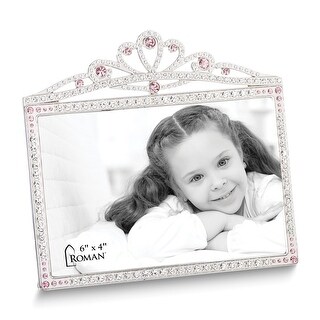 Curata Princess with Pink Crystals Crown 6x4 Photo Frame - Bed Bath ...