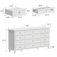 preview thumbnail 23 of 35, 63"W Wood Dresser Bedroom Storage Drawer Organizer Closet 12 Drawer