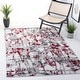 preview thumbnail 9 of 84, SAFAVIEH Skyler Roumpini Modern Abstract Rug 9' x 12' - Grey/Red - Rectangle