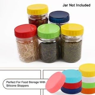 16 Pcs Assorted Color Plastic Mason Jar Lids Regular Mouth Mason ...