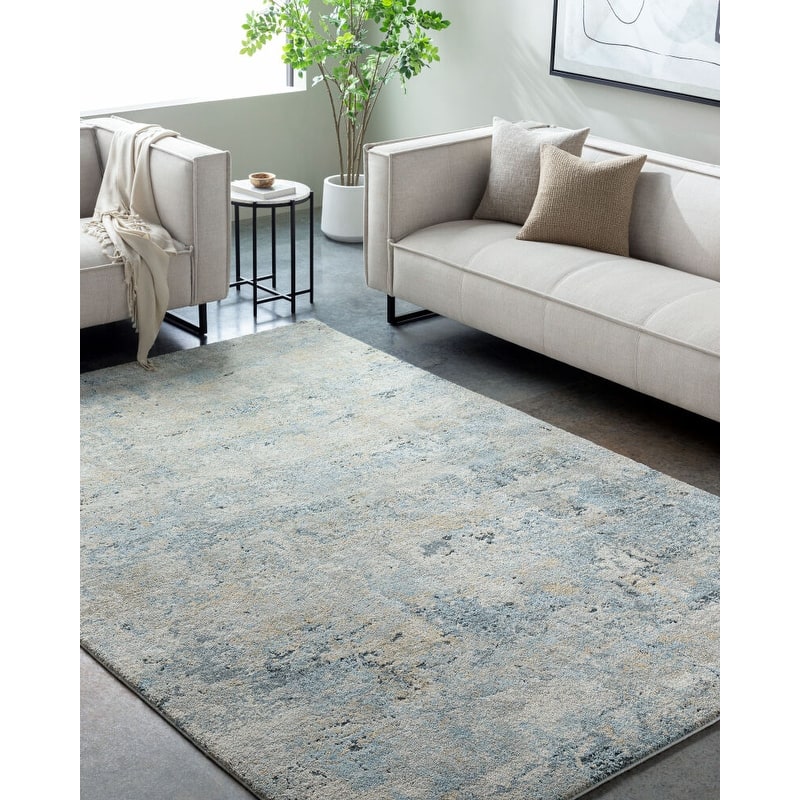 Livabliss Avellino Modern Area Rug - 12' x 15' - Blue/Grey