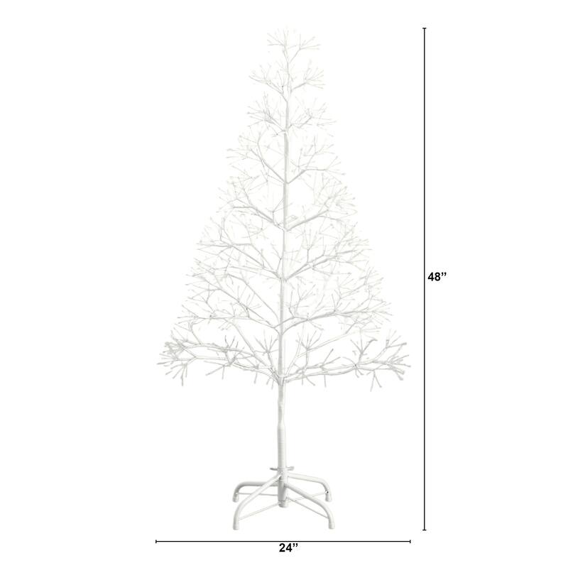 4-ft Pre-Lit Artificial White Starburst Tree with 800 Lights