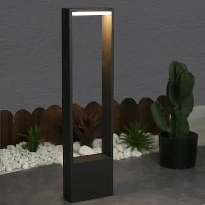 Rectangular LED Path Lantern with Black or Grey Finish